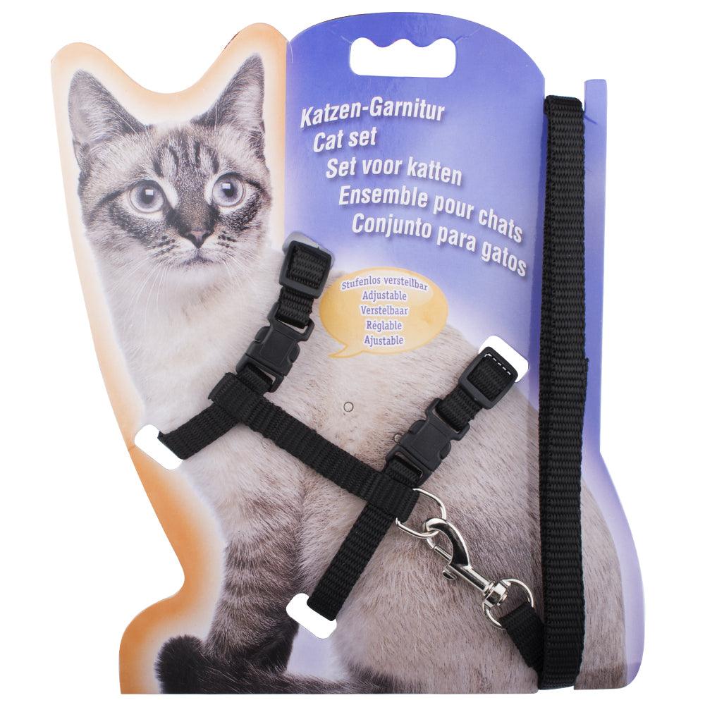 Gohope Pet Cat harness,Adjustable Design Nylon Strap Collar with Leash, Breakaway Cat Safety Harness