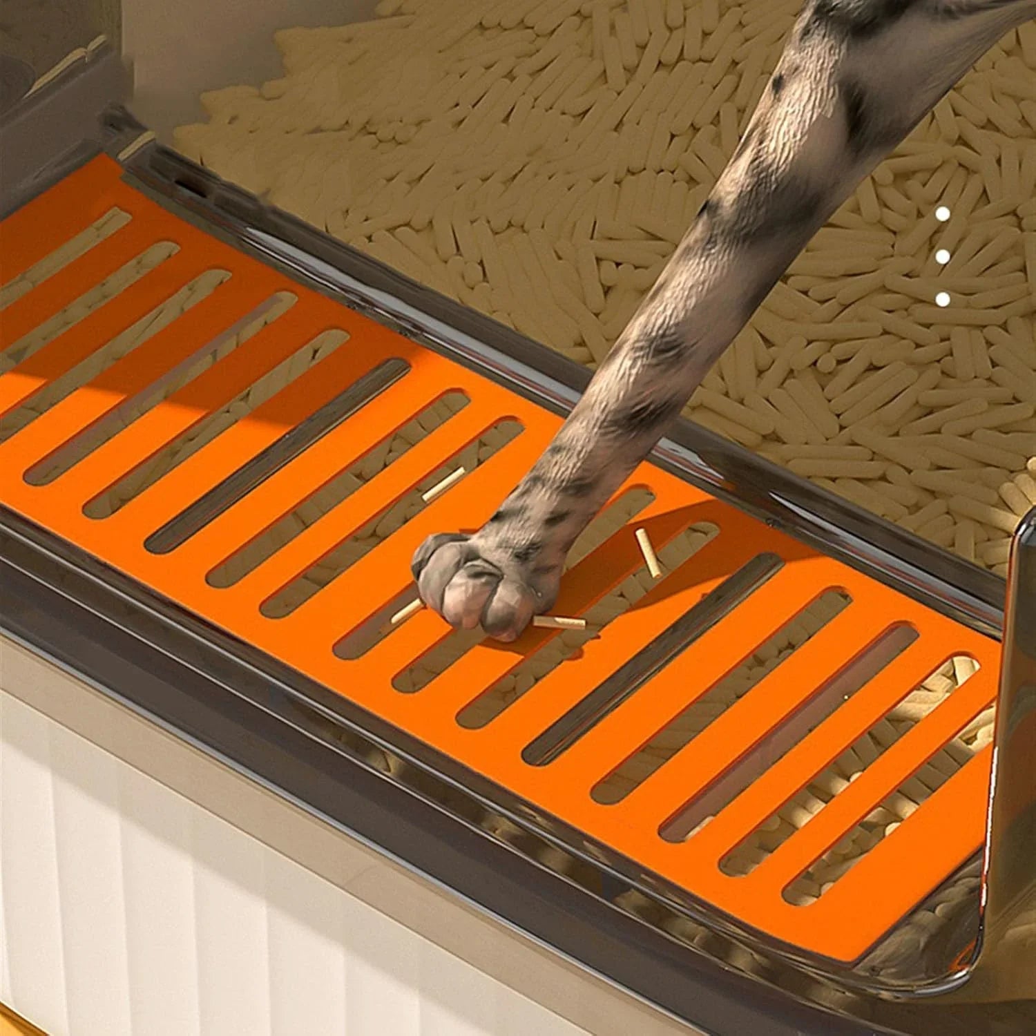 LHX Cat Litter Box Extra Large Fully Open Cat Toilet Semi-enclosed Cat Litter Box Suitable for Large and Multiple Cats Easy to Clean High Wall Side Cover Cat Litter Box 40 * 60 * 22cm, - Pet Supermarket