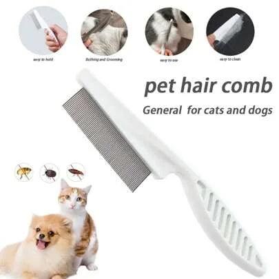Premium Flea Comb Flea Removal Grooming Comb with Handle Stain Remover Combs for Pets