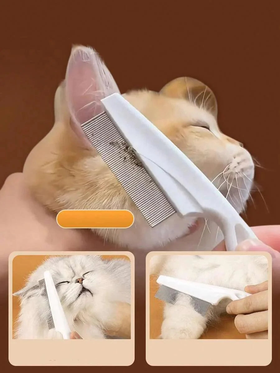 Premium Flea Comb Flea Removal Grooming Comb with Handle Stain Remover Combs for Pets