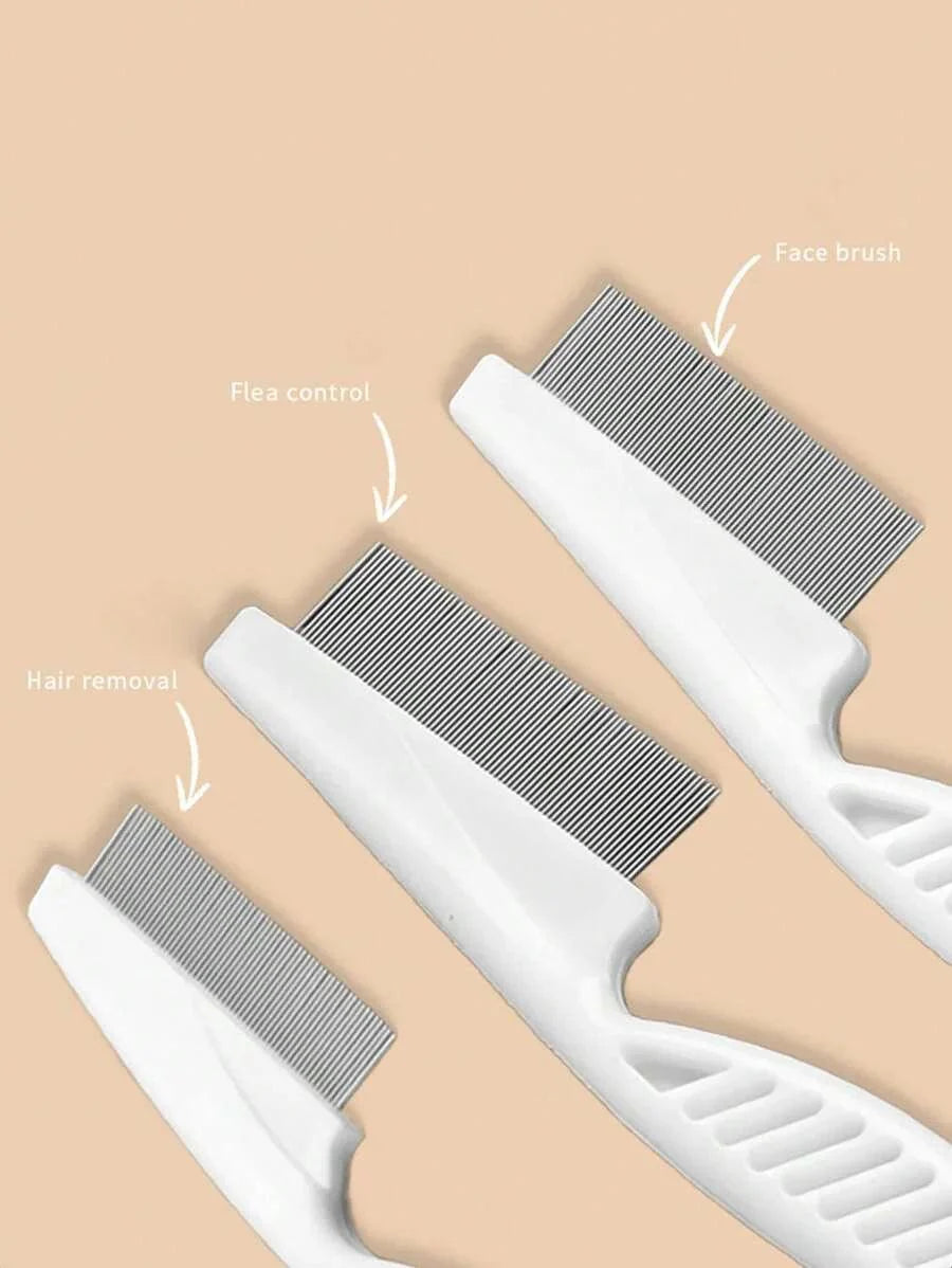 Premium Flea Comb Flea Removal Grooming Comb with Handle Stain Remover Combs for Pets