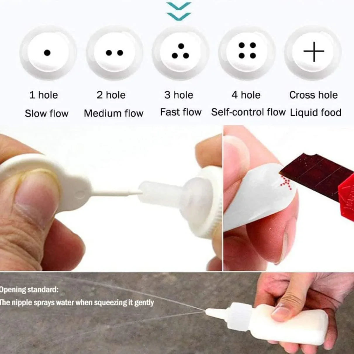 Kitten Puppy Feeding Bottles, Newborn Small Animals Milk Bottles for Nursing with Replacement Nipples, Pet Large Feeder Set - Pet Supermarket