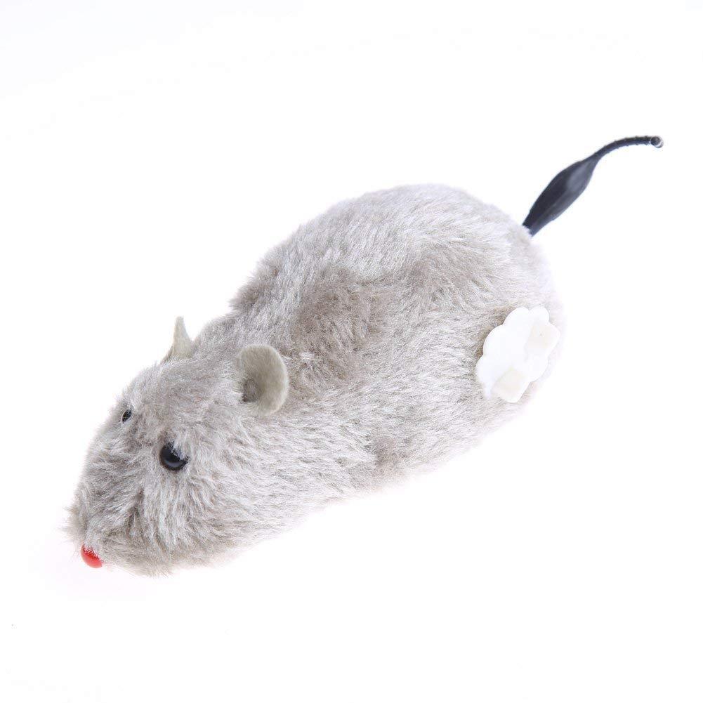 Pet Toy, Funny Clockwork Toy, Plush Mouse Toy Wind Up Toys, Mechanical Motion Power Spring Cat Dog Playing Toy