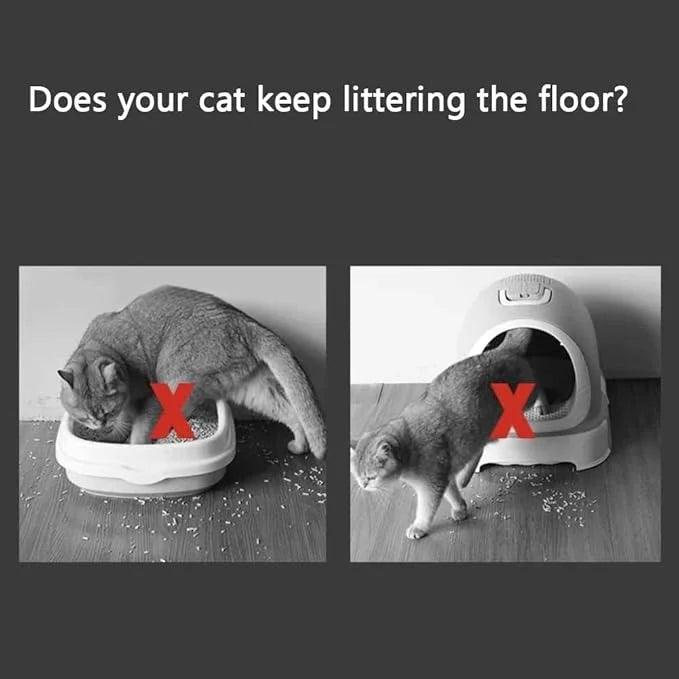 Cat Litter Mat, 60x45cm Large Honeycomb Double Layer Cat Litter Trapping Mat, Non-Slip Waterproof Urine Proof Cat Litter Box Mat, Kitten Supplies and Essentials