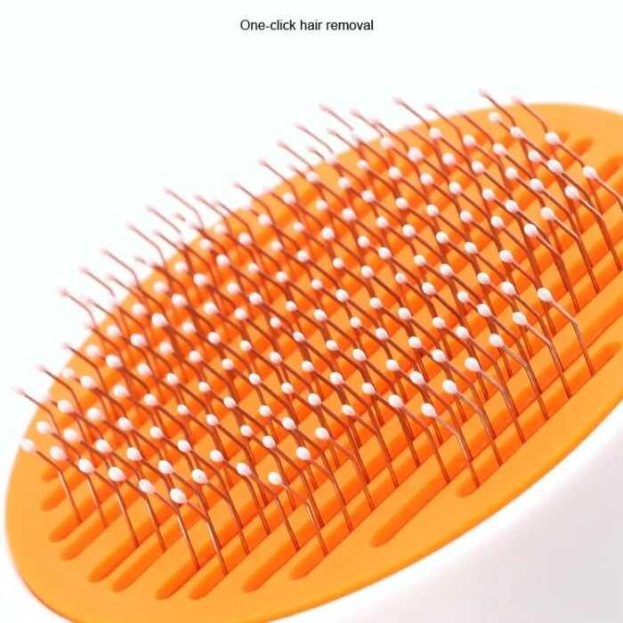Colourful Pet Grooming Brush pet self-cleaning pin comb pet hair remover