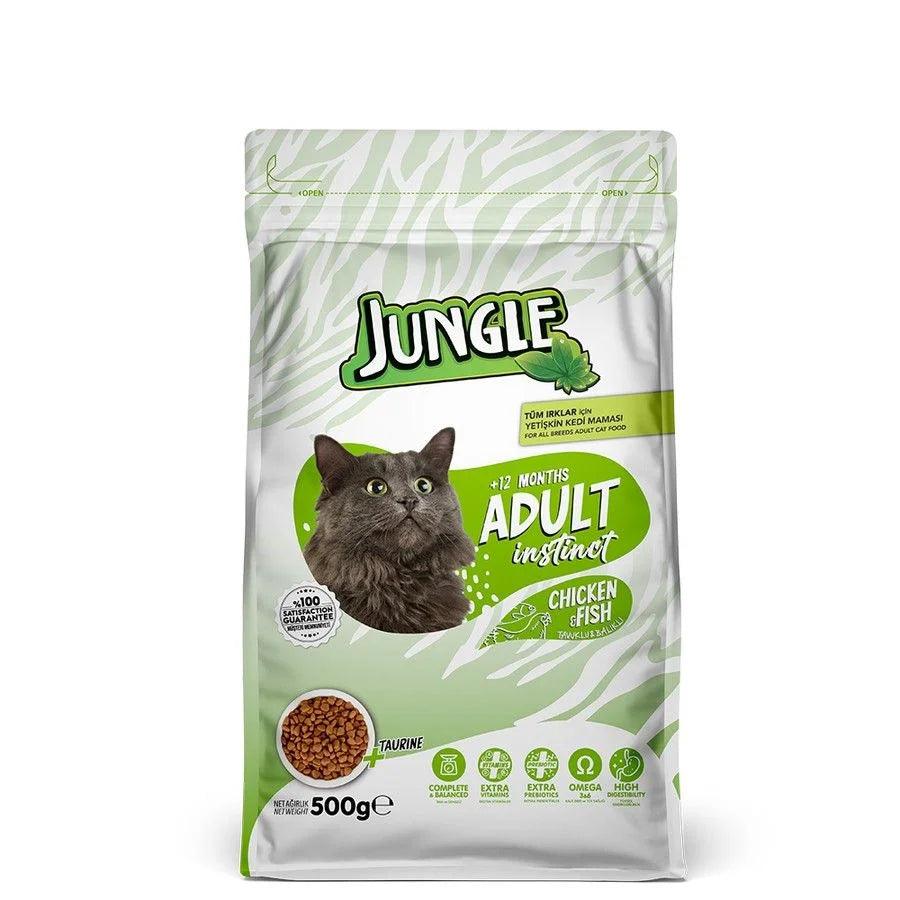 JUNGLE CHICKEN AND FISH CAT FOOD 500g