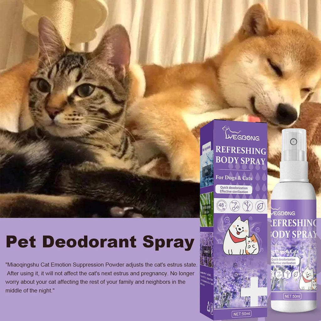 Pet Deodorant Spray, Anti-Itch Natural Conditioning Scented for Refreshes Deodorizes Daily Long Lasting Odor Spray for Cats and Dogs 50ml - Pet Supermarket
