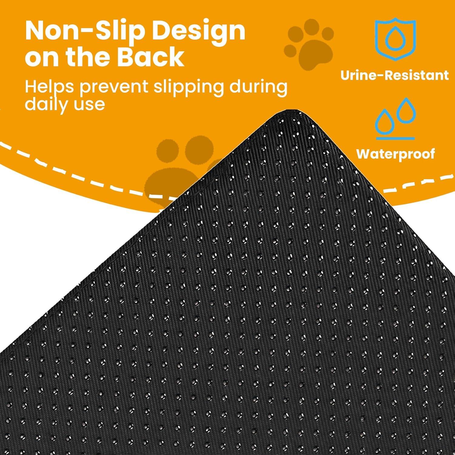 Cat Litter Mat, 60x45cm Large Honeycomb Double Layer Cat Litter Trapping Mat, Non-Slip Waterproof Urine Proof Cat Litter Box Mat, Kitten Supplies and Essentials