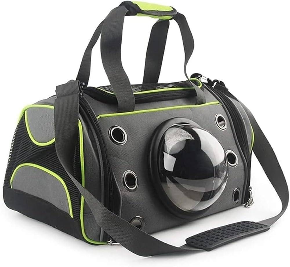 Pet Carrier Breathable Portable Cat Bag with One Transparent Window Pad Shoulder Strap