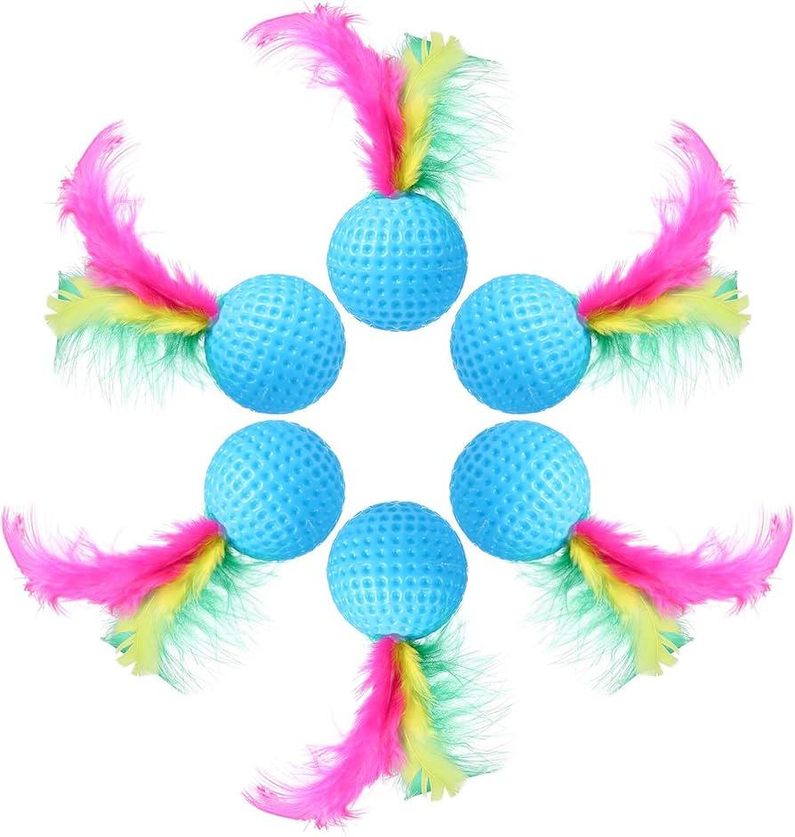 '- Interact with your cats with it, which can strengthen the relationship between you and your pets and let them believe you more. - Ball with feather design is fun and attractive. - Make your pet feel more interested in, energetic, nimbler. - Keep your cat healthy and active while you're having fun. - This is a great for yourself or other friends who have cats.