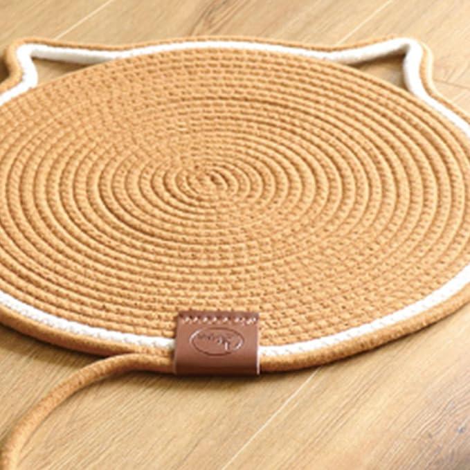 Cotton Rope Cat Scratcher Board, Scratching Post Mat, Claw Sharpener, Scratching Bed Mat, Toy