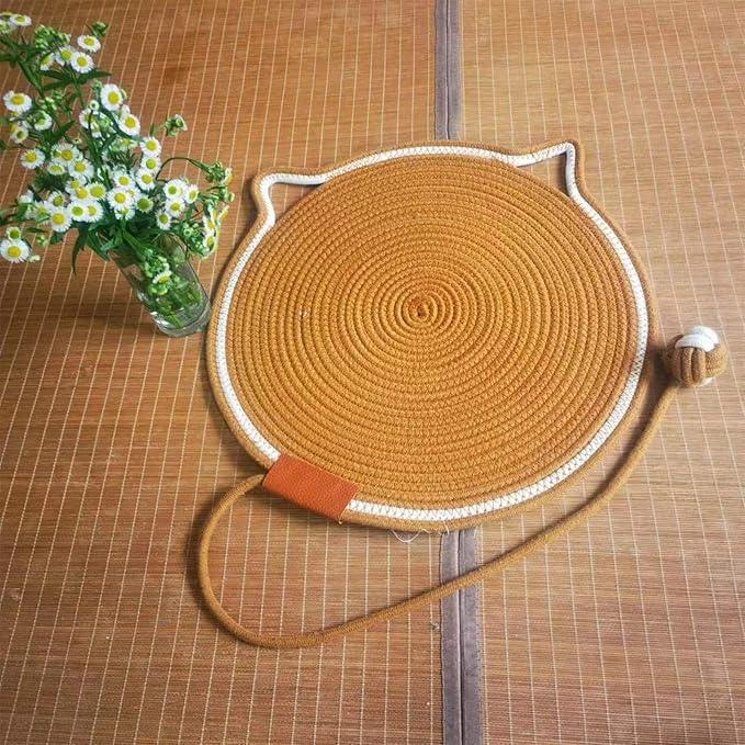 Cotton Rope Cat Scratcher Board, Scratching Post Mat, Claw Sharpener, Scratching Bed Mat, Toy