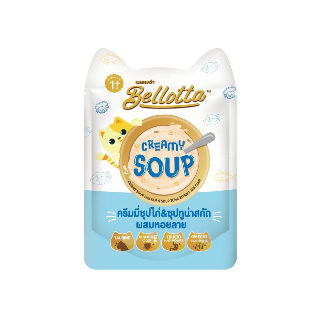 Bellotta Adult Creamy Chicken Soup & Tuna Soup with Clams 40g