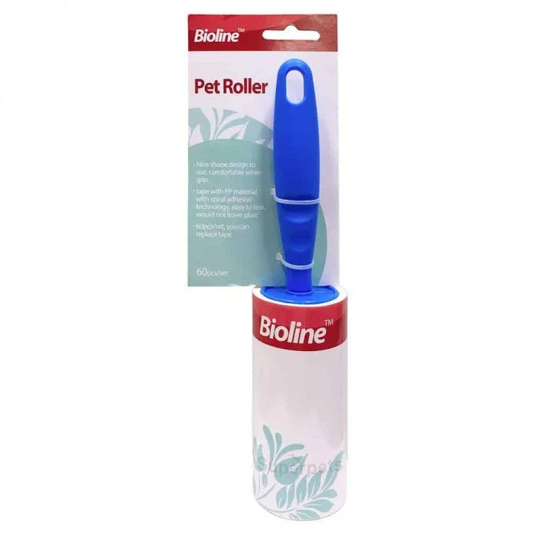 Bioline Pet Hair Remover Sticky Lint Roller with 60 Sticky Tape Layers to Use 60 Times