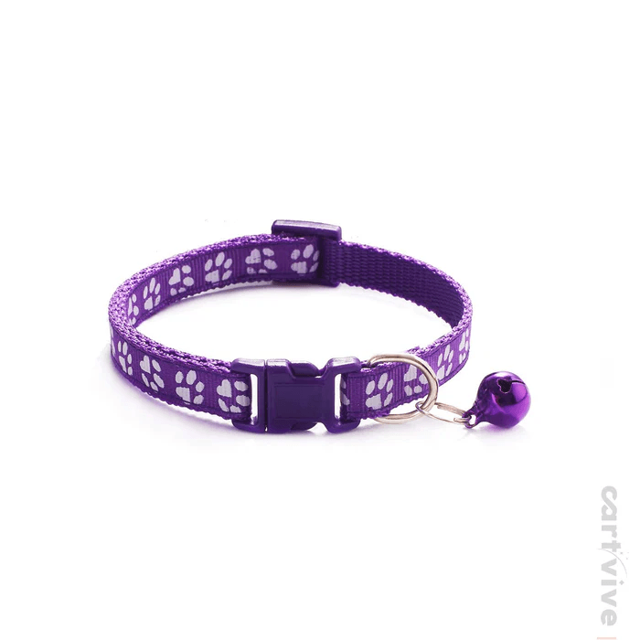 FootPrint Adjustable Collar Bell - Adjustable Collar For Cat