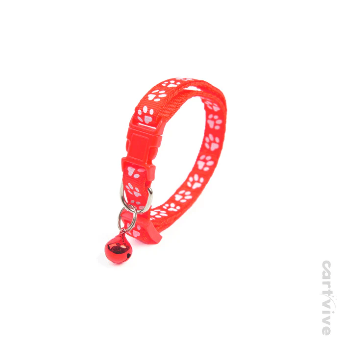 FootPrint Adjustable Collar Bell - Adjustable Collar For Cat