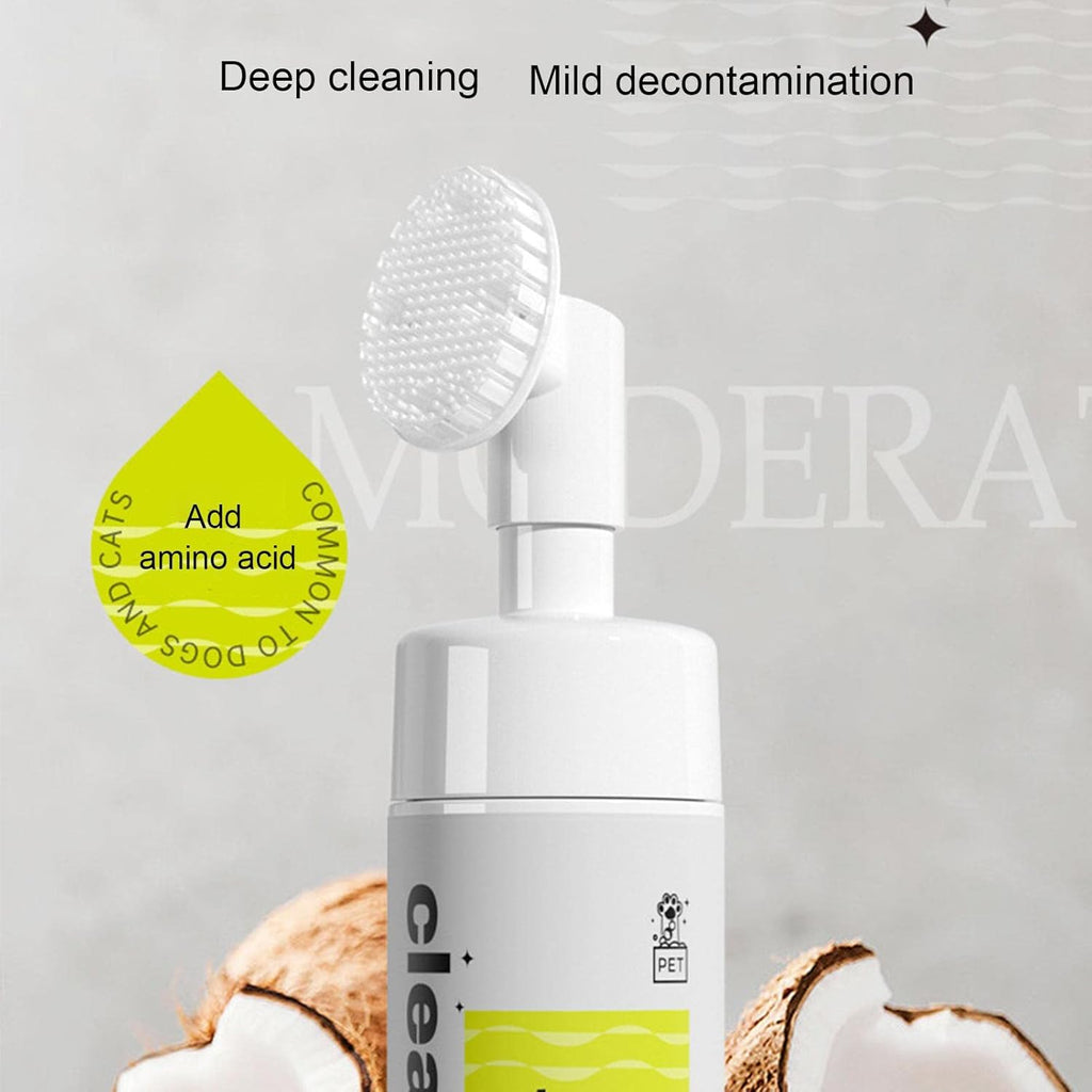 Cat Paw Cleaner | Grooming Cleaner Foaming Pet Feet Cleaner, Safe and Effective Pet Cleaning Supplies with Portable Silicone Brush for Dogs, Kittens, Puppies - Pet Supermarket