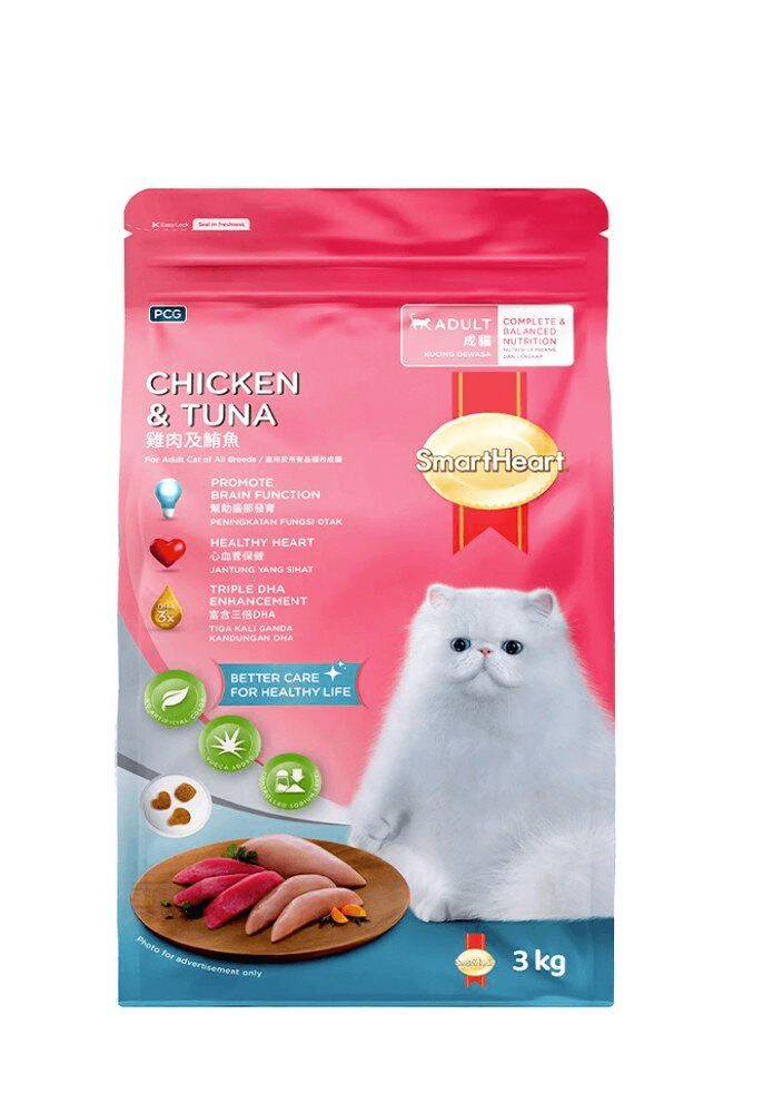 Cat Food Smart Heart Adult Chicken & Tuna 3kg