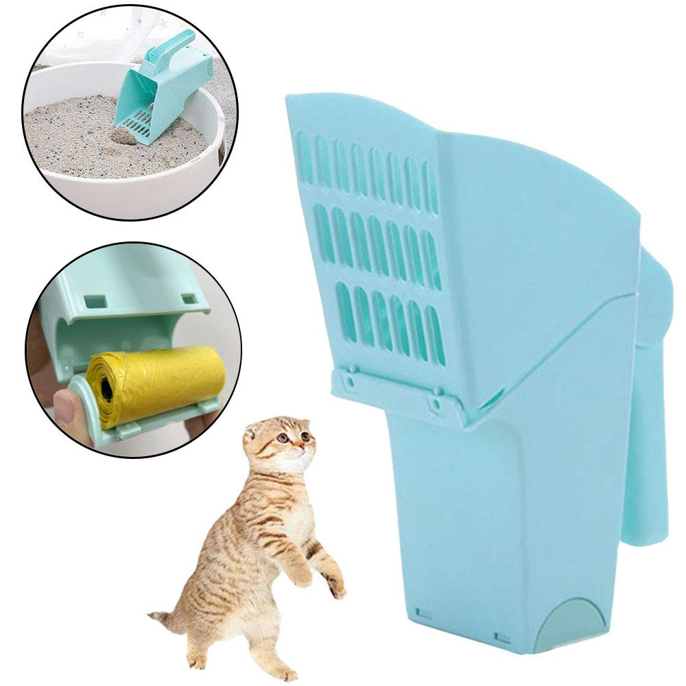 Cat Litter Scoop Integrated Holder with Poop Sifting - Cat Litter Sifter Scoop System
