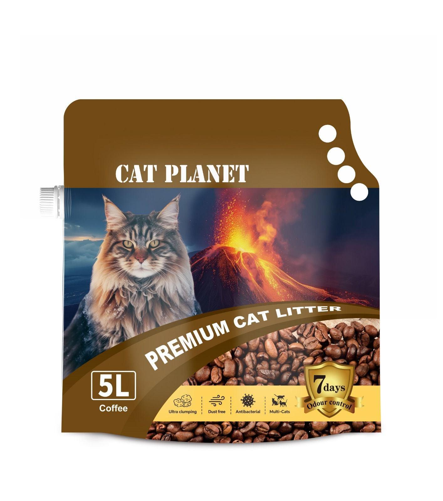 Cat Planet Premium Cat Litter – Coffee (5L)