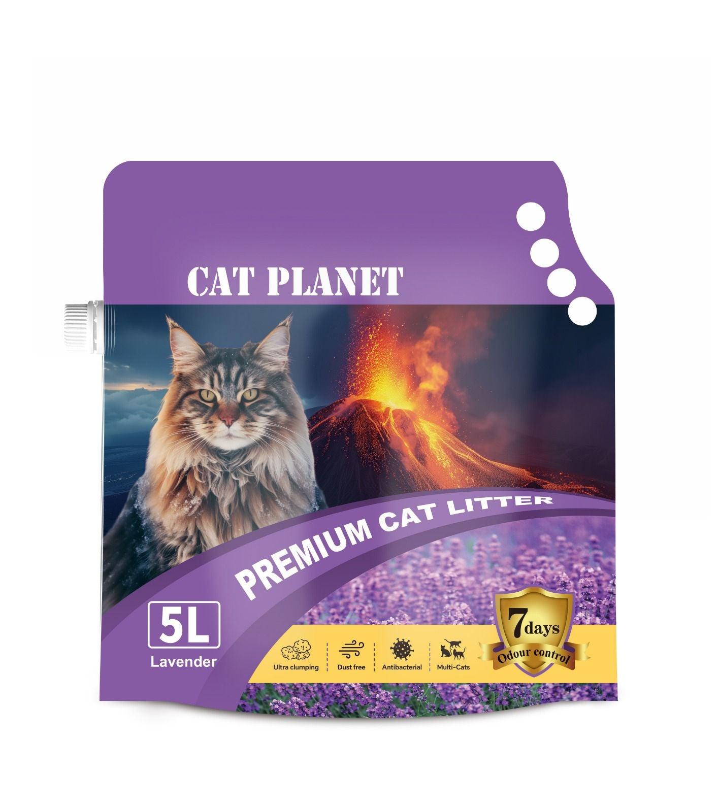 Cat Planet Premium Cat Litter – Lavender (5L)