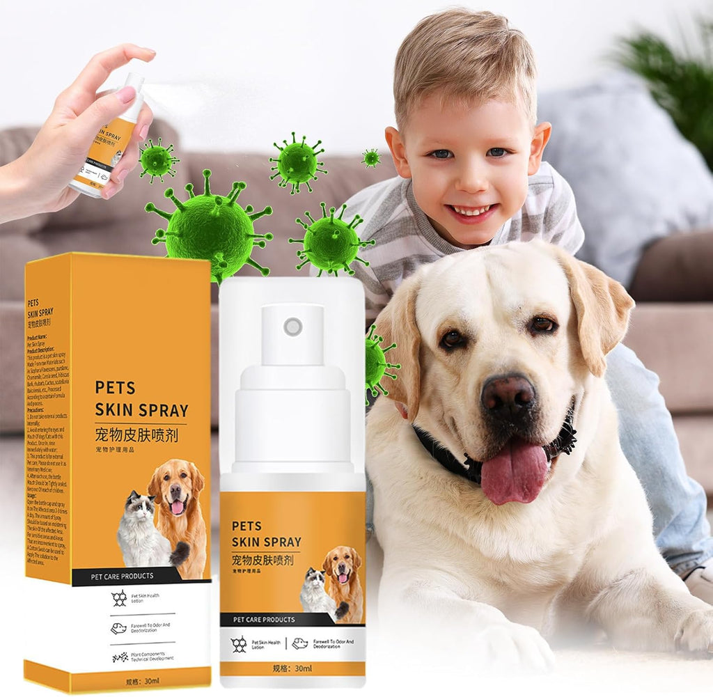 Cat and Dog Anti-Itch Spray, Dog Skin Itching Spray Skin and Coat Moisturizing Natural Skin Care Spray for Pets - Pet Supermarket