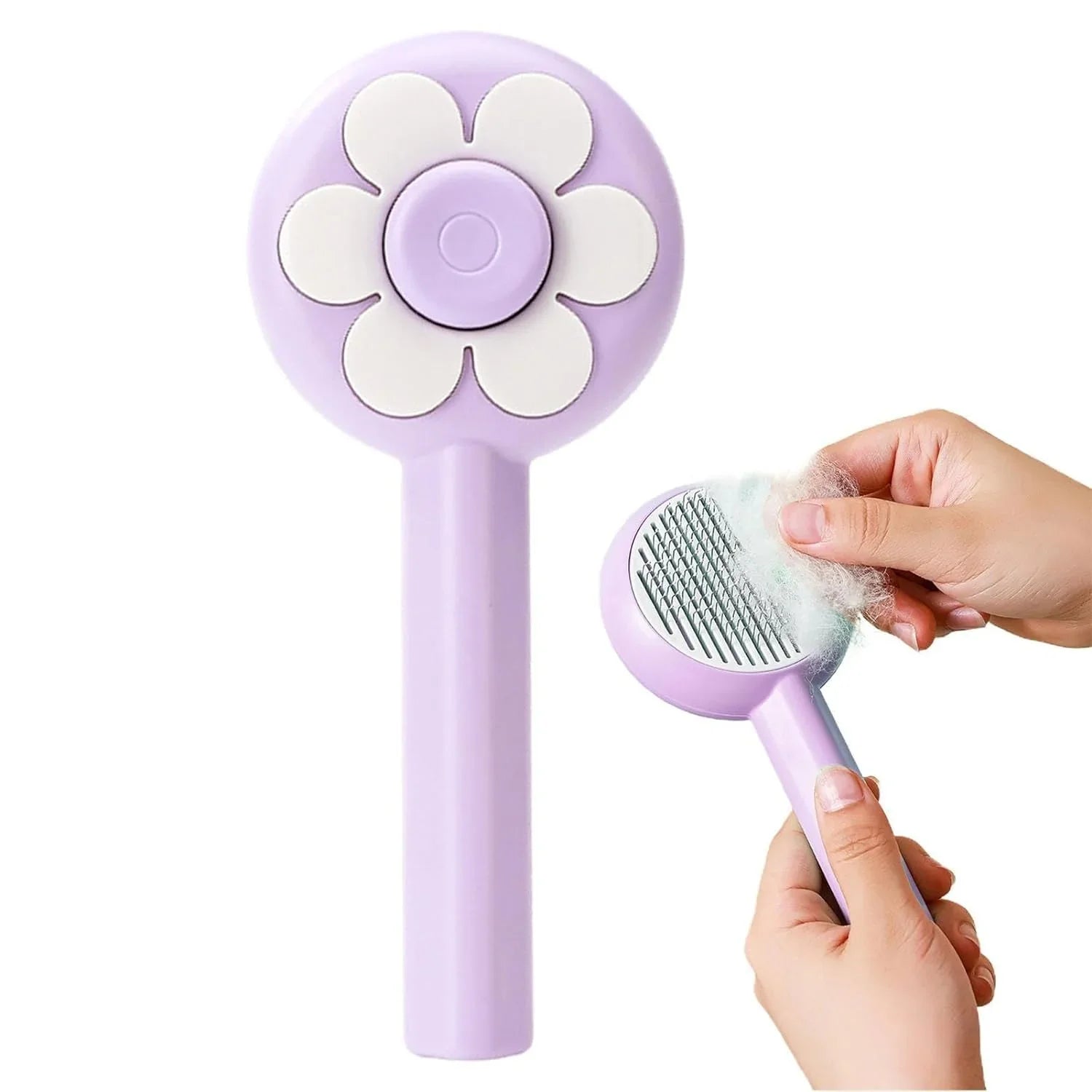 Cats, Deshedding Brush Easily Removes Tangled Hair and Loose Undercoat, Self-Cleaning Pets Grooming brush Tool