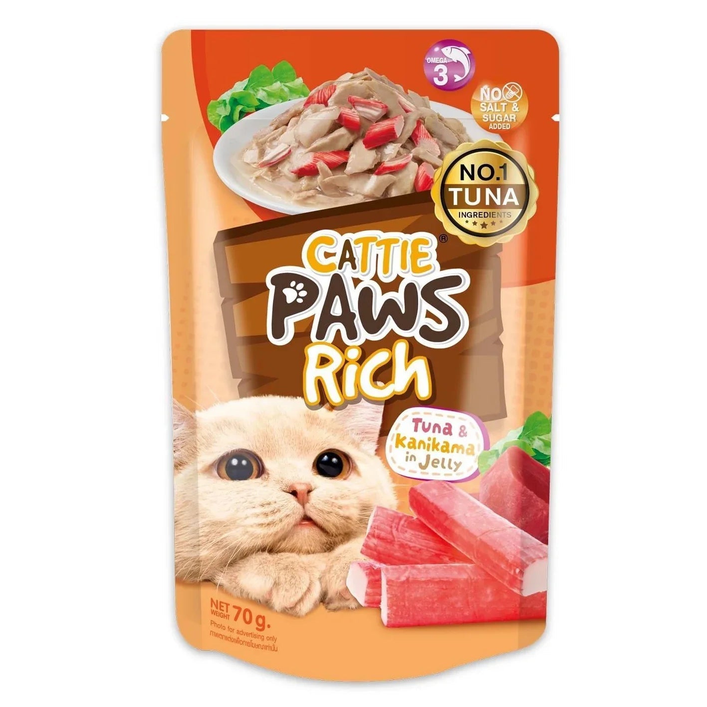 Cattie Paws Rich Tuna & Kanikama in Jelly 70g