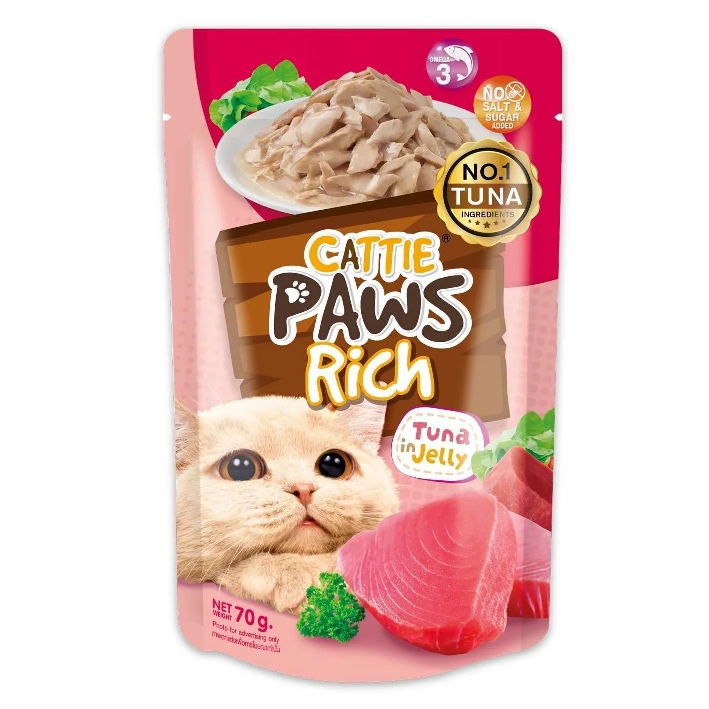 Cattie Paws Rich Tuna in Jelly 70g
