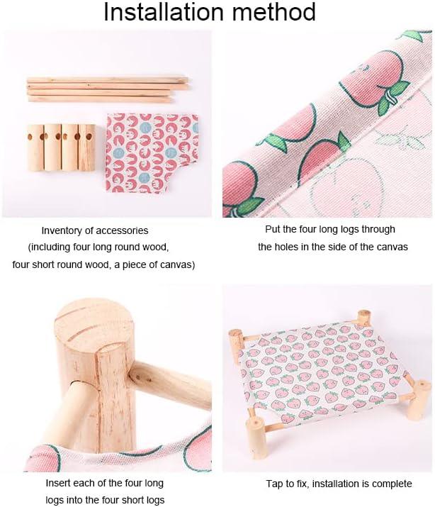 Cooling Cat and Dog Bed Breathable Summer Dog Wooden Bed Removable and Washable Beds for Small Dogs 54*11*47cm - Pet Supermarket