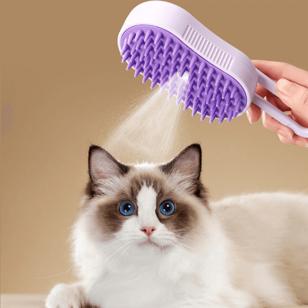 Pet Water Brush, 3 In 1 Water Cat and Dog Brush, Steam Brush For Shedding, Rechargeable Eliminate Flying and Tangled Hair
