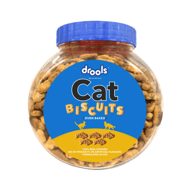 Drools Cat Treat Biscuits Real Chicken Flavor 110g Jar