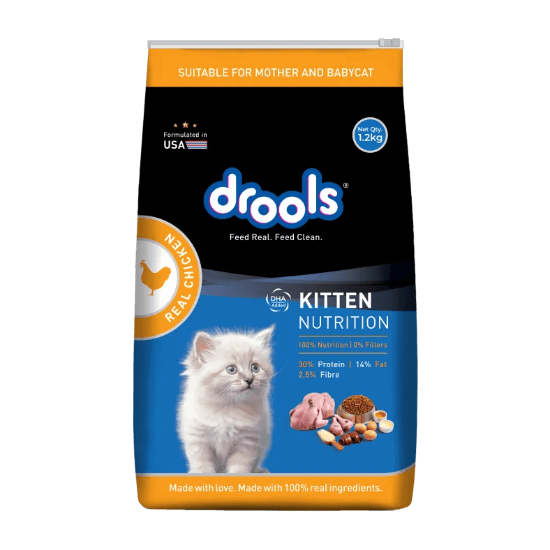 Drools Kitten(1-12 Months) Dry Cat Food, Real Chicken Flavour 3 Kg