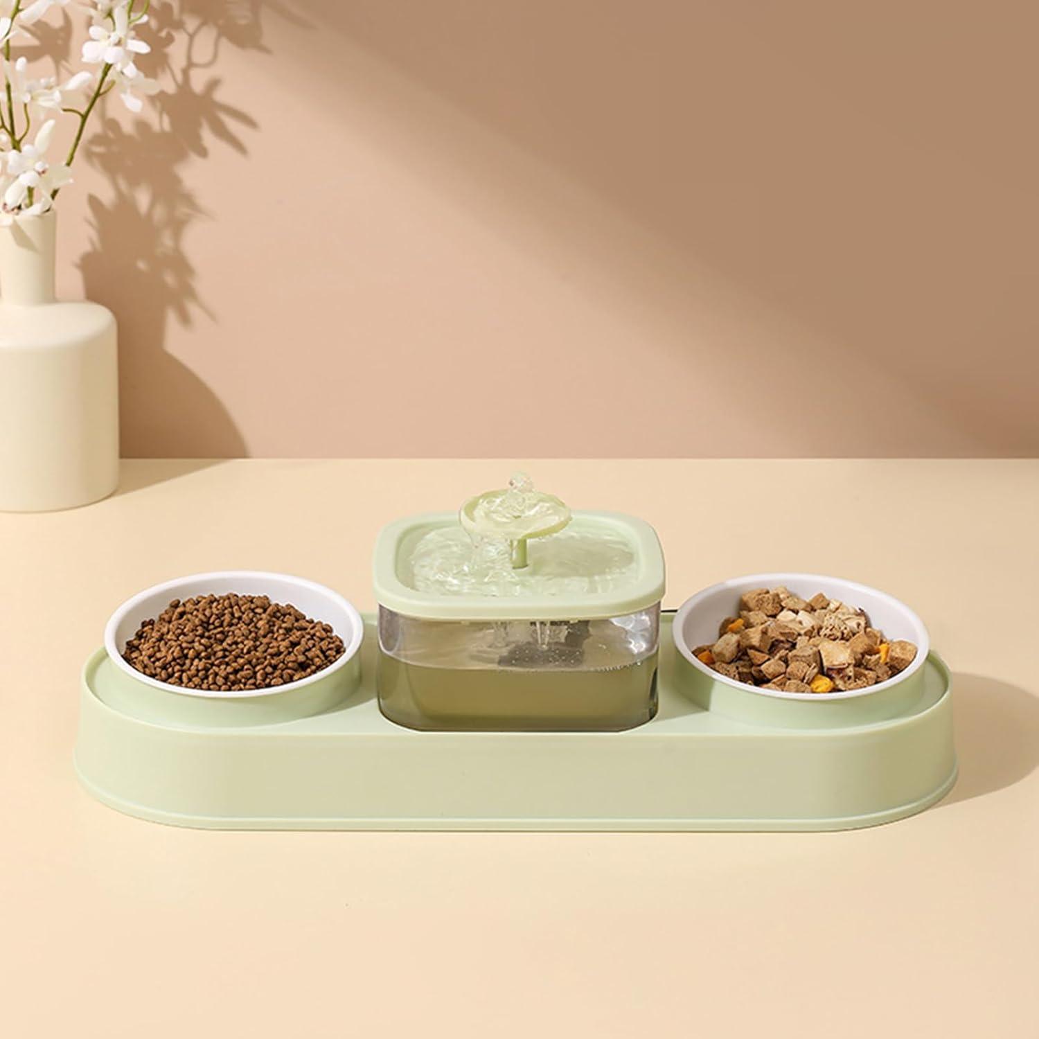 Elevating Cats Bowl Automatic Water Fountain Food Bowl AntiVomiting Dog Feeding Bowl Food Container for Small Dog Cats