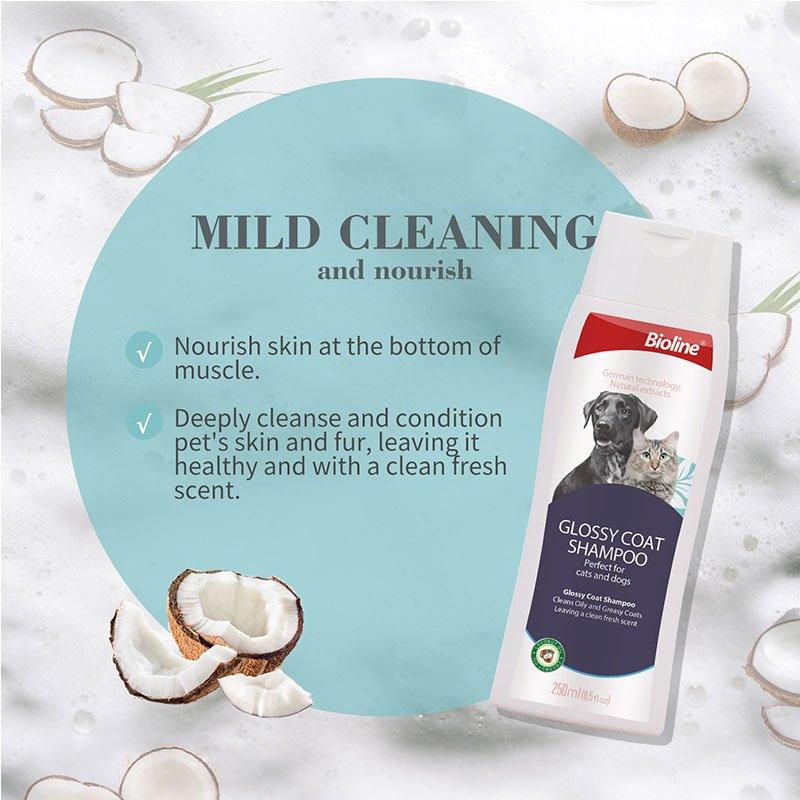 Bioline GLOSSY COAT SHAMPOO for Dogs and Cats 250ml