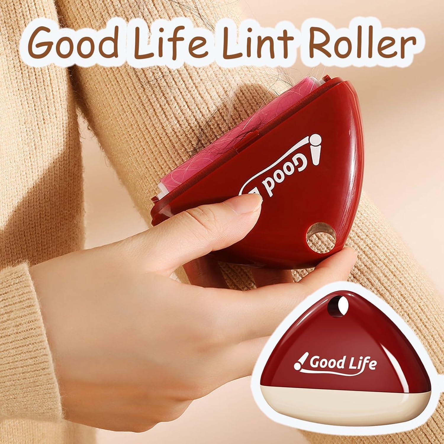 Good Life Lint Roller, Washable Sticky Lint Roller for Pet Hair, Portable Mini Dog Cat Pet Hair Remover for Clothes