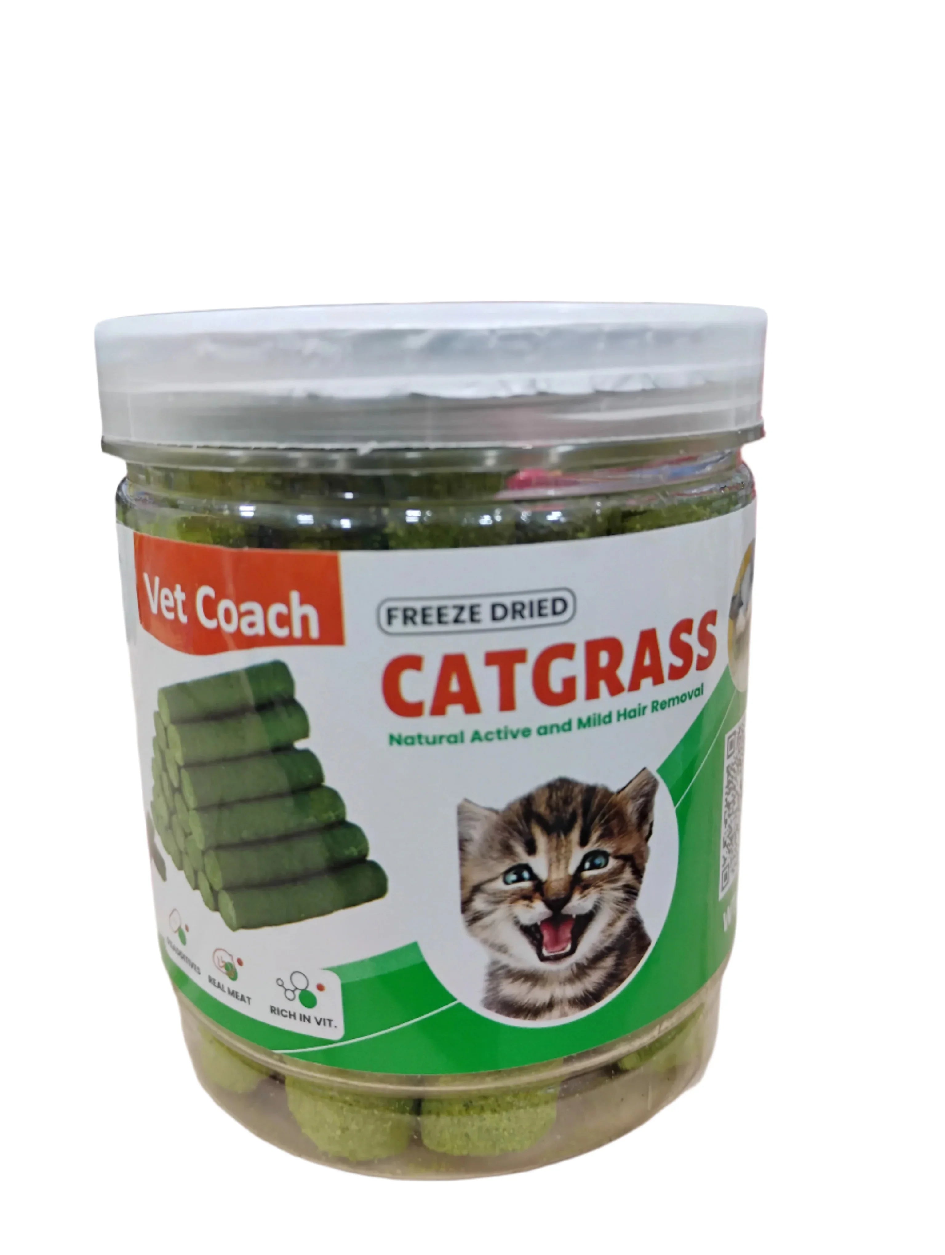 16pcs Cat Grass Teething Stick Jar set with Chicken Flavor, Cat Kittens Hairball Removal, Natural Dried Cat Grass for Cat Dental Care  (120g)