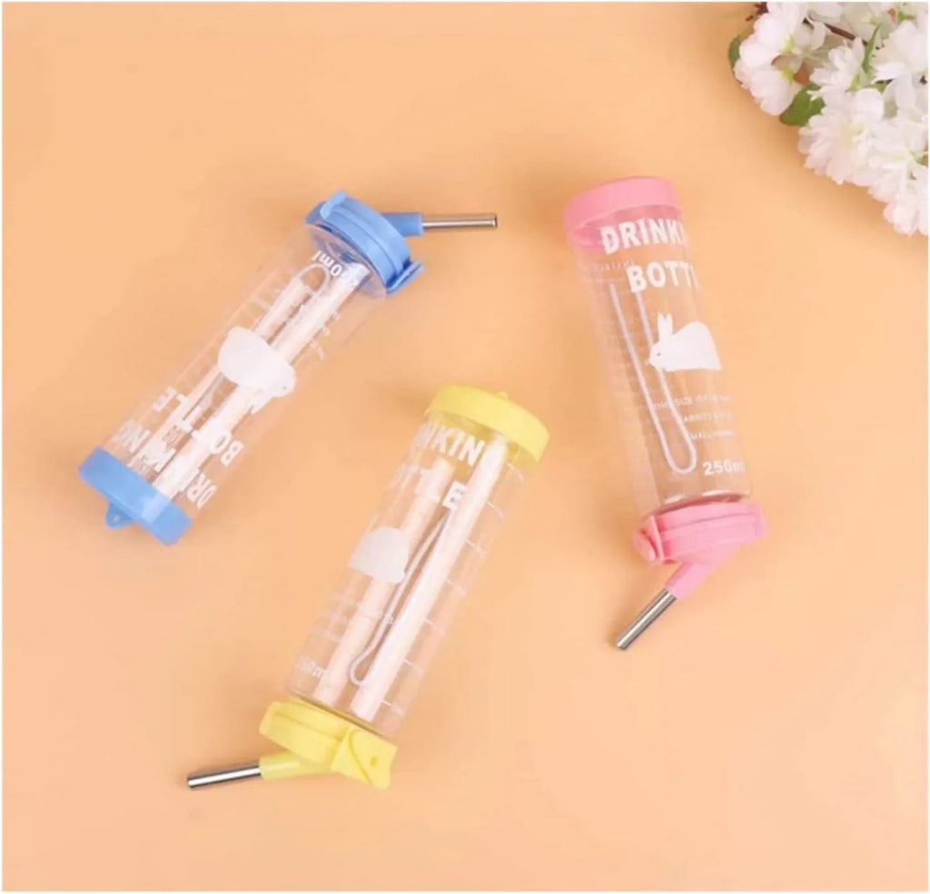 Hamster Drinker Plastic Water Bottle Dispenser Feeder HangingHamster Guinea Pig Squirrel Rabbit Drinking Head Pipe Fountain 125ml - Pet Supermarket