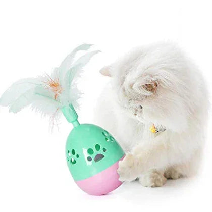 Interactive Cat Toy for Indoor Cat Feather Toys,Automatic Pet Exercise Toys,Tumbler Cat Toys for Play Cats