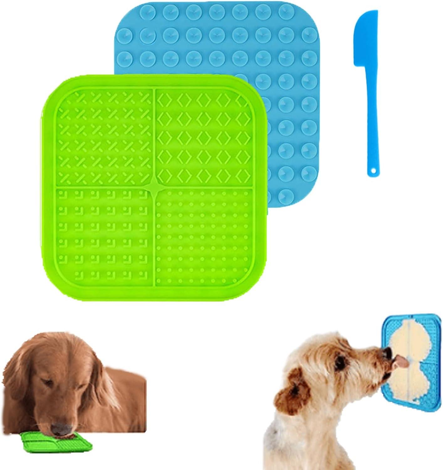 Lick Mat for Dogs Cat Slow Feeder Silicone Licking Pads with Suction Cups for Pet Boredom & Anxiety Relief Nail Trimming Bathing Grooming (5.9‘’)