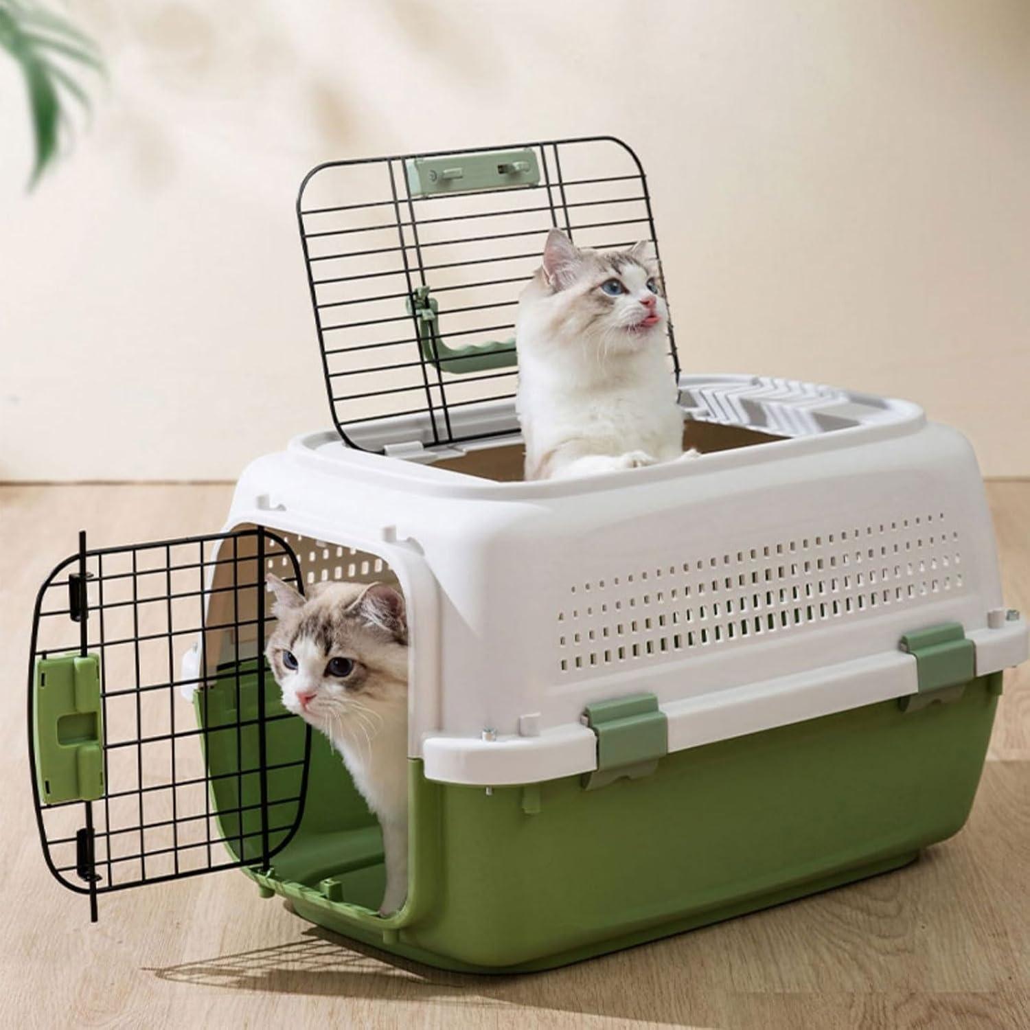 Medium Dog Large Cat Rabbit Pet flight case Boeing fashion durable pet cage portable travel car, check-in suitcase, aircraft air transport box, Pet Kitten Carrier, Parrot Cage
