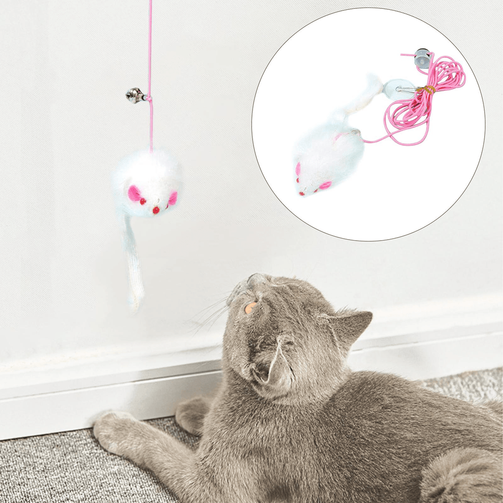 Mice Cat Catching Mouse Toy Hanging Retractable Funny Cat Supplies