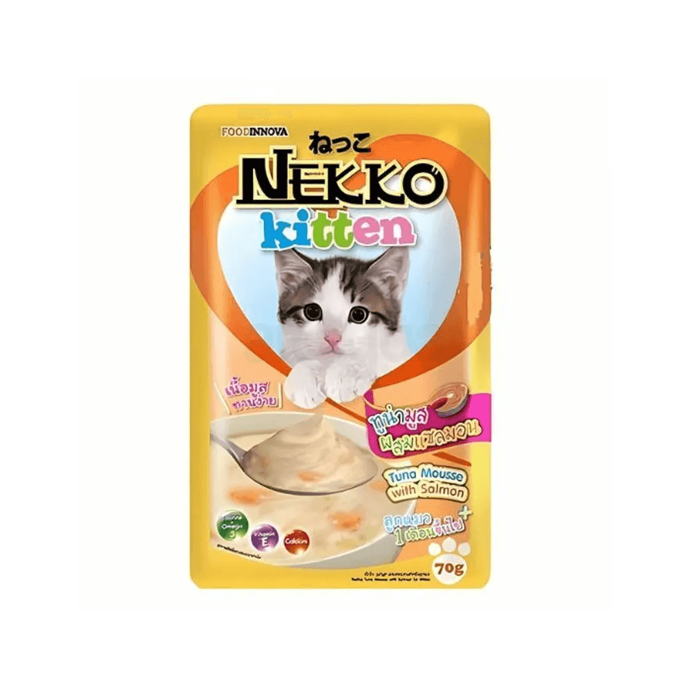 NekkoKittenPouchTunaMousseWithSalmon_70g