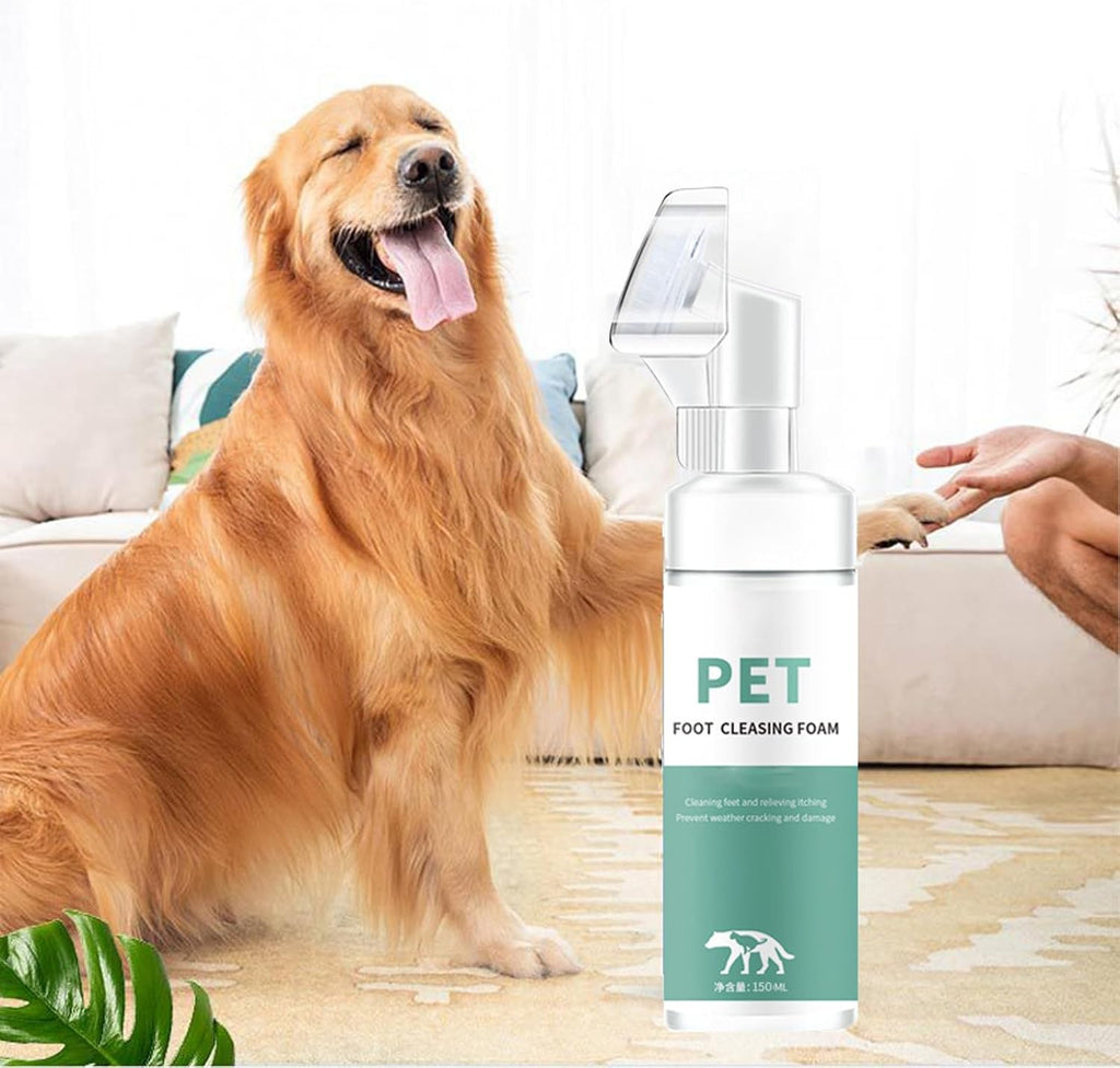 Nexolla Paw Cleaner, Pet Paw Cleansing Foam with Silicone Cleaning Brush for Pets, Waterless Foam for Cleaning Feet Clean - Pet Supermarket