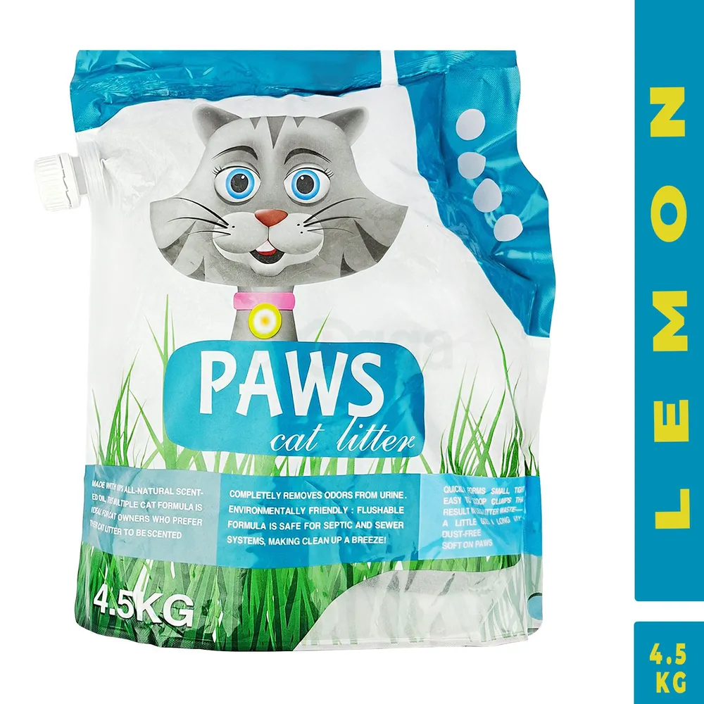 Paws Clumping Cat Litter Lemon 5L