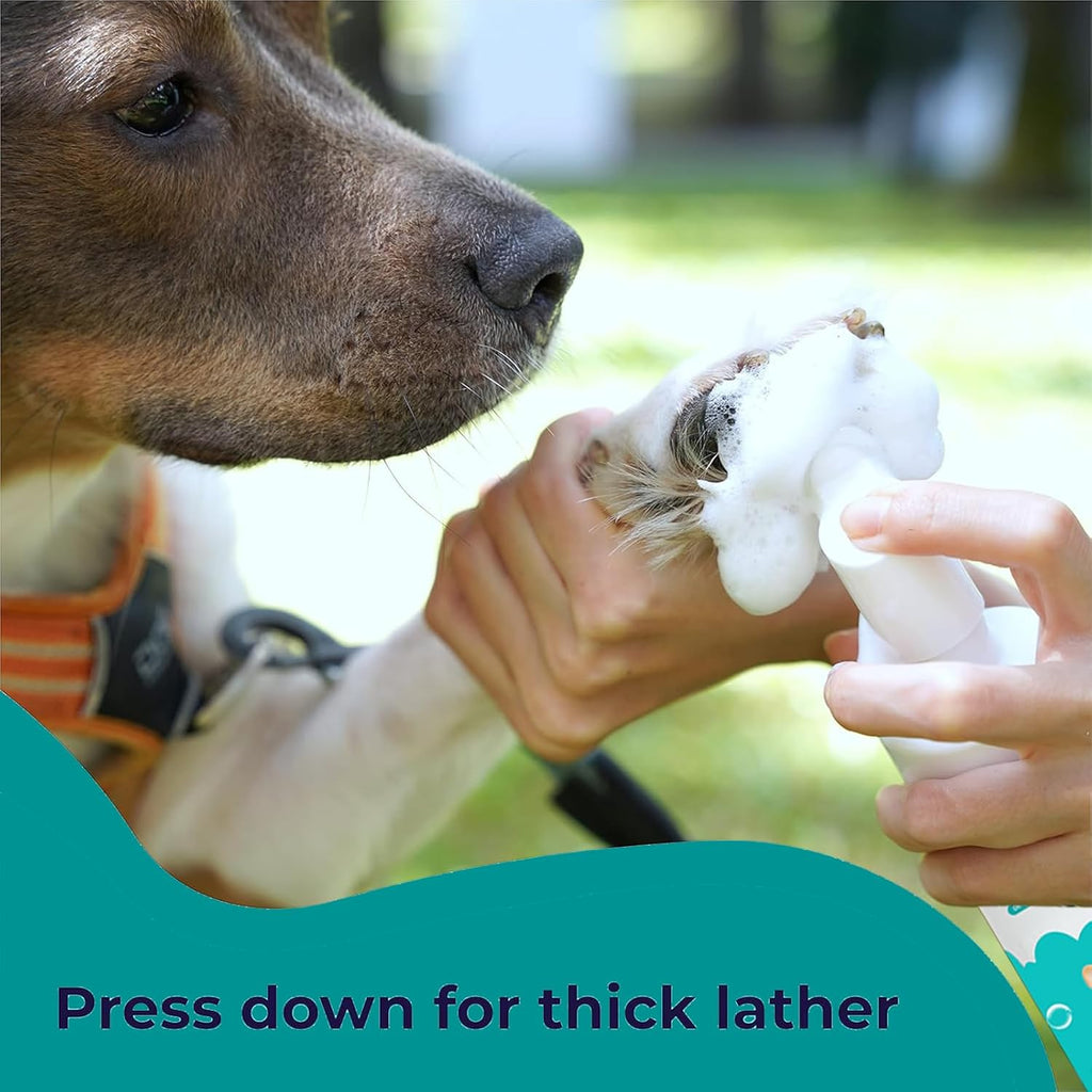 Pet Dog Paw Cleaner Foam, No-Rinse Formula with Soft Bristle Scrubber, Dog Paw Cleaner & Washer for Muddy Paws - Pet Supermarket