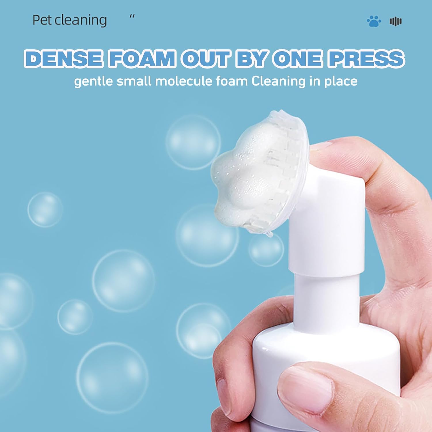 Pet Paw Cleaning Foam - Waterless Shampoo,150ml Paw Cleaner with Soft Silicone Brush, No-Rinse Shampoo for Pets and Dogs Foccar - Pet Supermarket