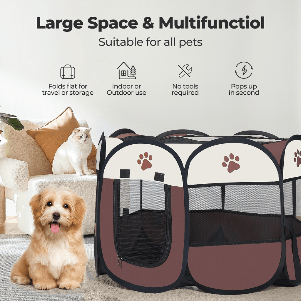 Portable Pet Tent Folding Outdoor/Indoor Dog Cat House 