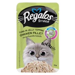Regalos Tuna in Jelly Topping Chicken Fillet Regalos tuna in jelly with chicken fillet 70g