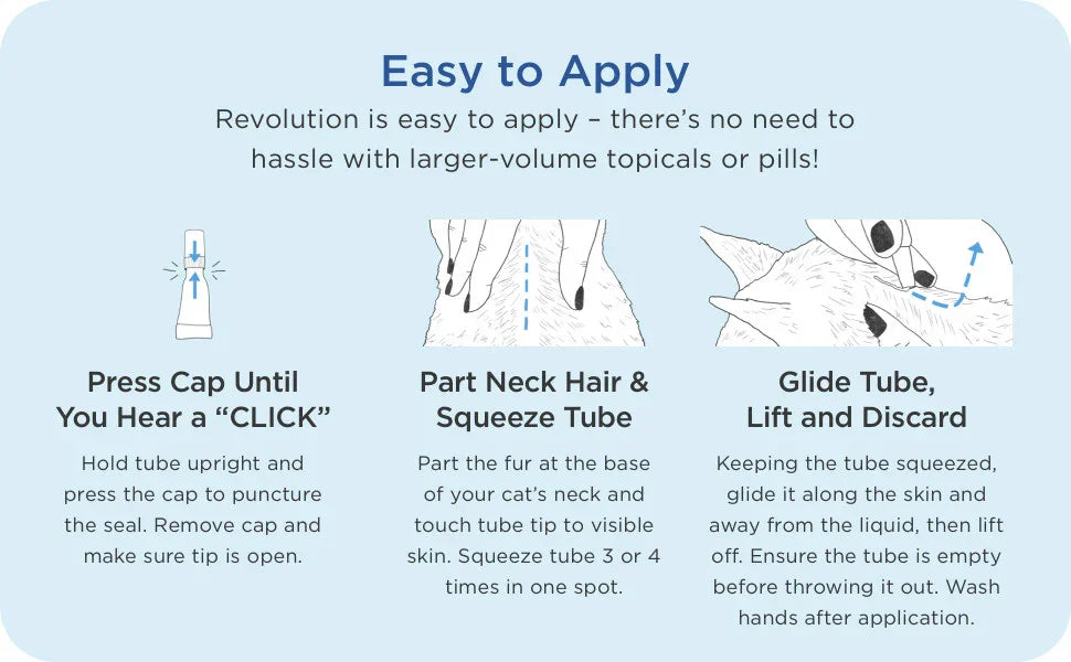 Revolution Plus Topical Solution for Cats and Rabbits Weighing 2.6-7.5kg - Pet Supermarket